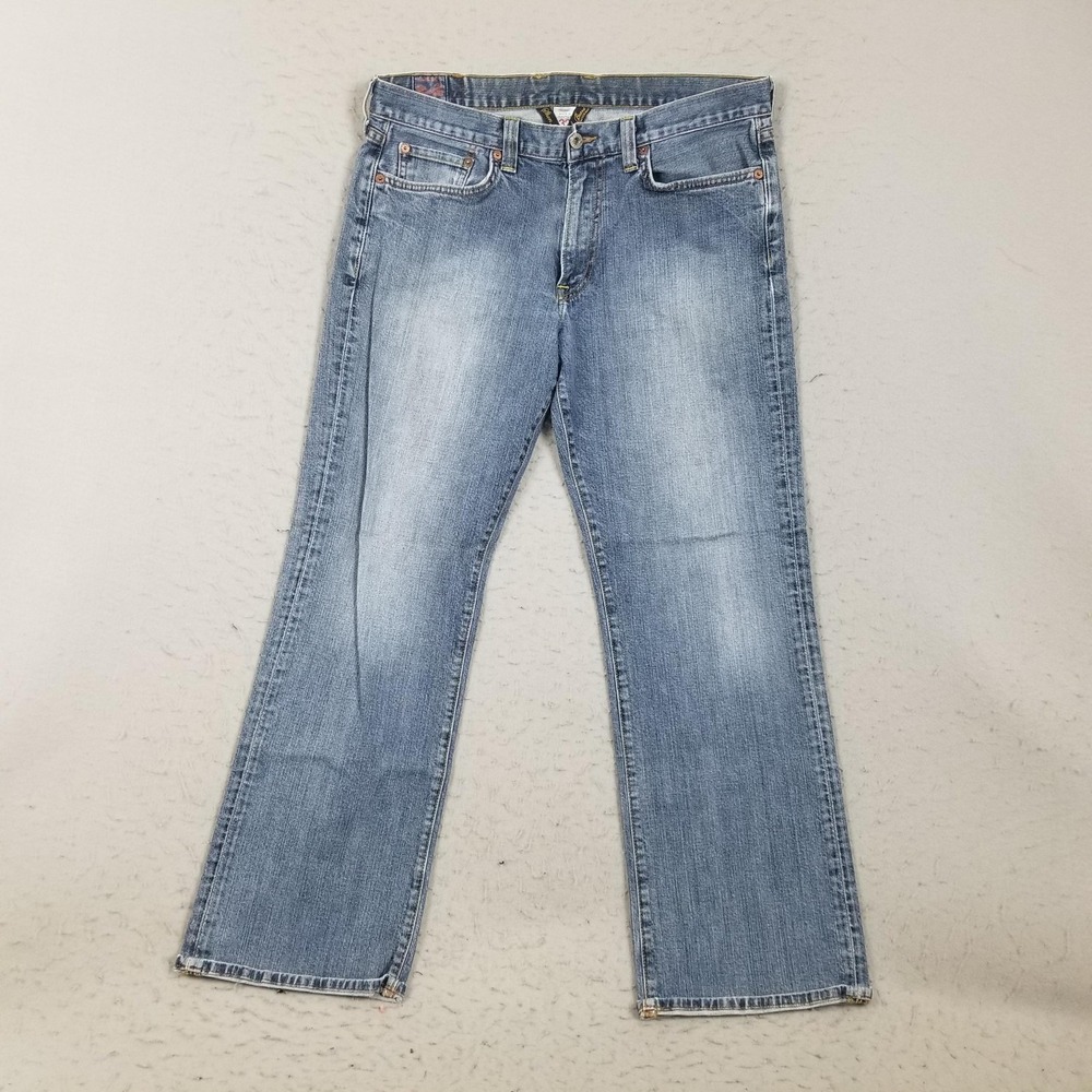 Lucky Brand Vintage Straight Jeans Mens 32x30 Blue Medium Wash Stretch Denim